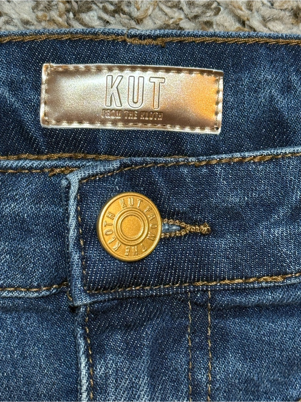 Kut from the Kloth Indigo Blue Denim Midi Pencil Skirt - Picture 5 of 9